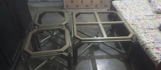 3 Tables with Glass