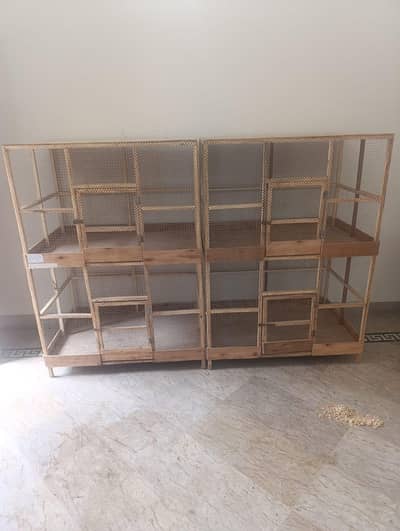 2 portion 2 wooden cage