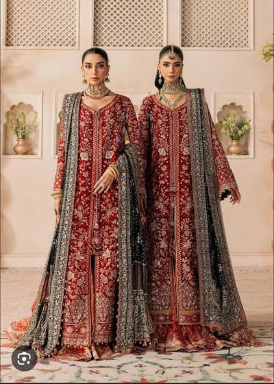 Heavy Embroidered Red Maxi/Lehenga - 100% Brand New Unused