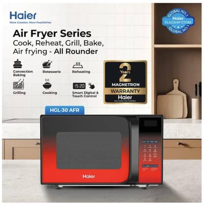 Haier 30L 5-in-1 Microwave & Air Fryer (HMW-30AFR) – Like New!