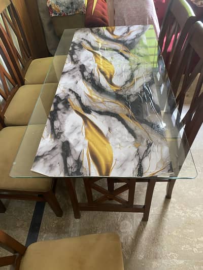Beautiful Dining Table Set with 6 Chairs