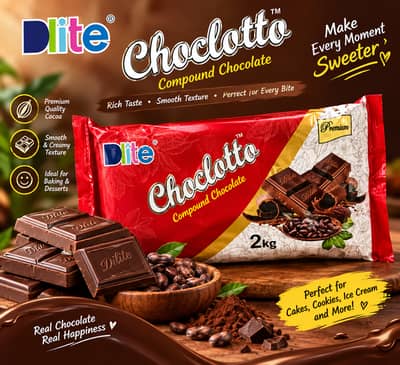  Title: Dlite Choclatto Compound Chocolate 2kg – Premium Quality