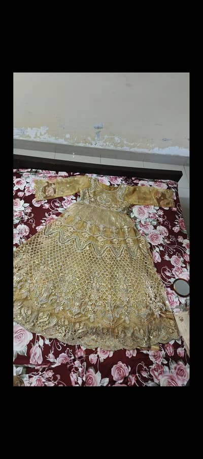Golden Mustard Heavy Embroidered Maxi