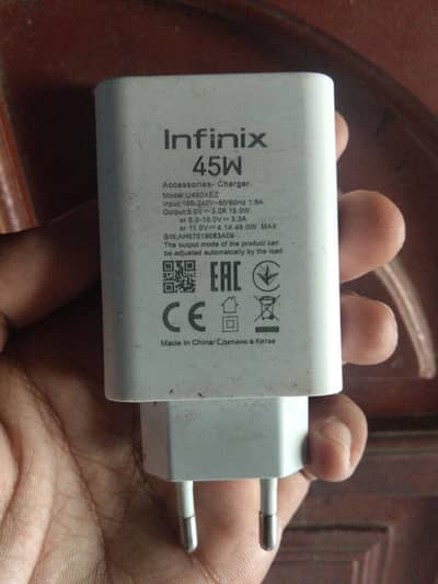 45w Original note 40 Infinix model charger available best price