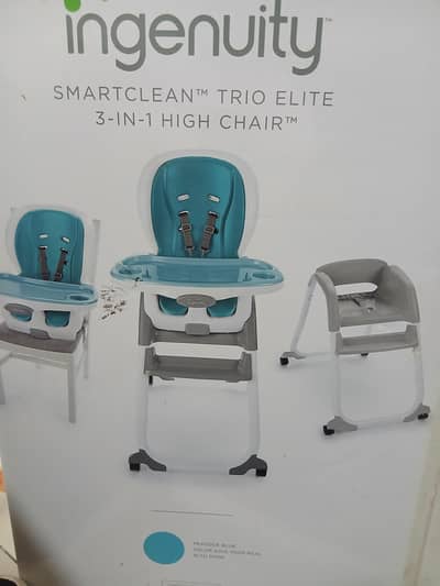 ingenuity 3 in 1 high Chair peacock blue color