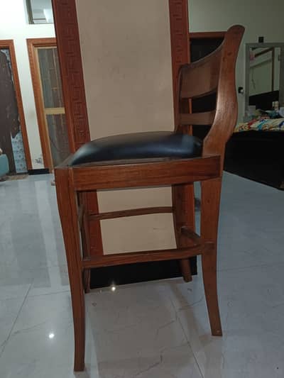 Dining Bar Chairs , 2 Feet Height from Ground with Black Leather
