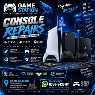 PS5 PS4 Xbox Repair – HDMI, Power, Disc Drive & Controller