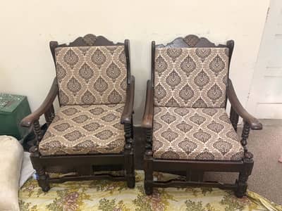 2 seater pure wood sofa