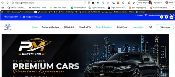 Rent a Car website full seo and google ranking