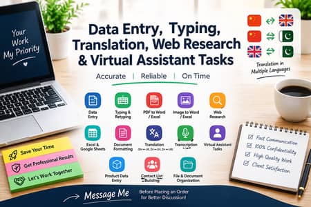 Professional Freelance Services | Data Entry, Transcription & Virtual