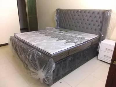 customise cushion bed modern wedding furniture polish bed low cost