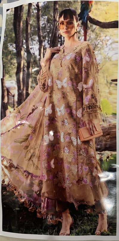 Maria. B 3 piece Embroidered Lawn suit - New