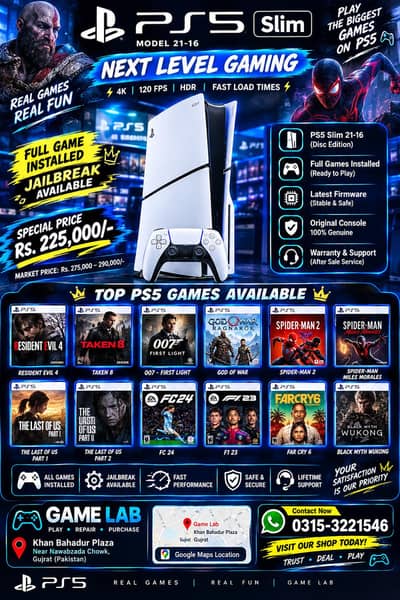 Ps5 slim jailbreak available hai model full game install