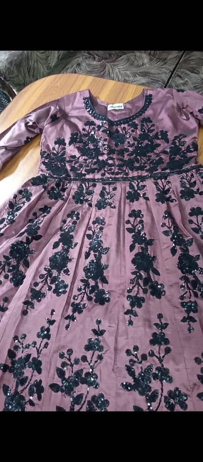 Pink purple black Sequence raw silk maxi with cancan attach
