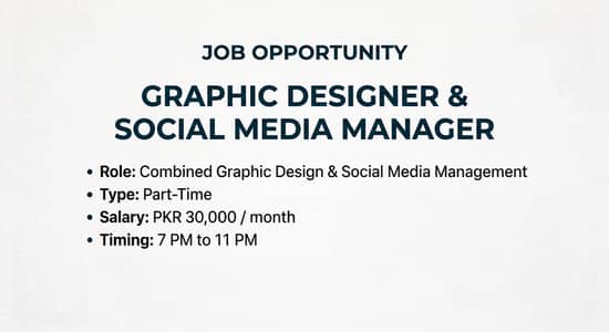 Part-Time Graphic Designer & Social Media Manager