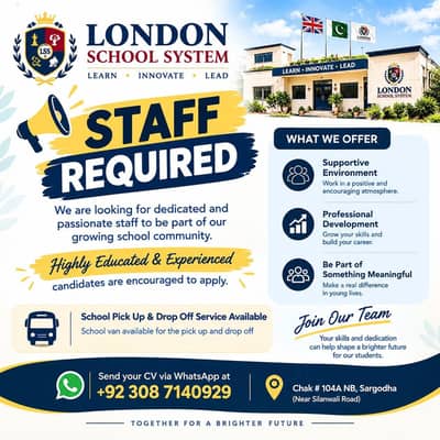 School Teacher and Coordinator Required For School