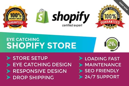 Shopify Store Design + 10K+ Reviews | Domain Included