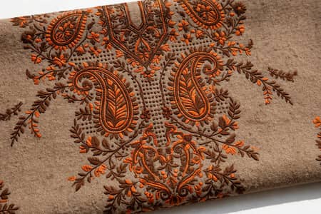 Dhanak 2Pc Embroidered Suit - Winter New Design