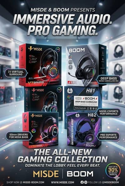 Gaming Headphones with RGB Lights
