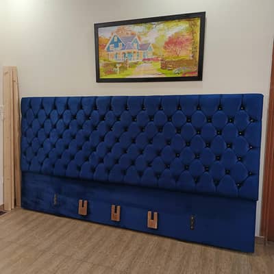 Royal Blue complete Bridal bed sat king size. . .