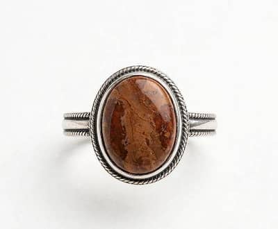 Original 925 Silver Mens Aqeeq Ring - Yemeni Aqeeq - New