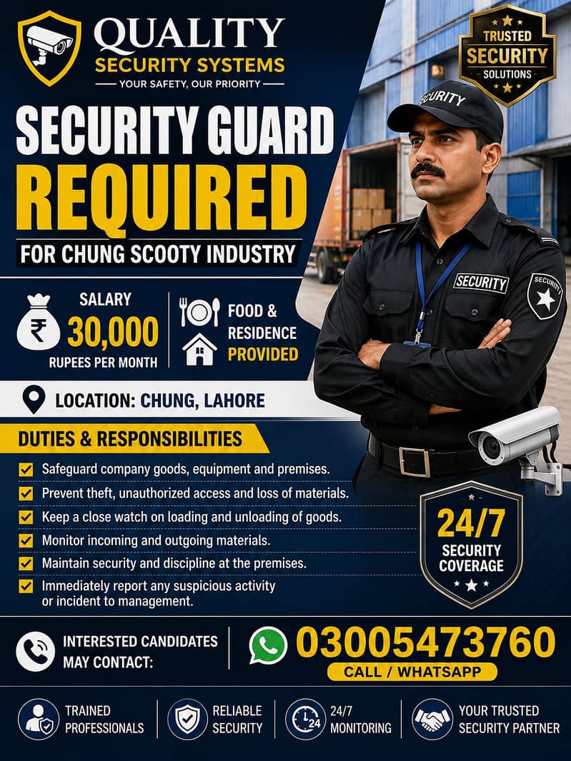 Security guard required 0