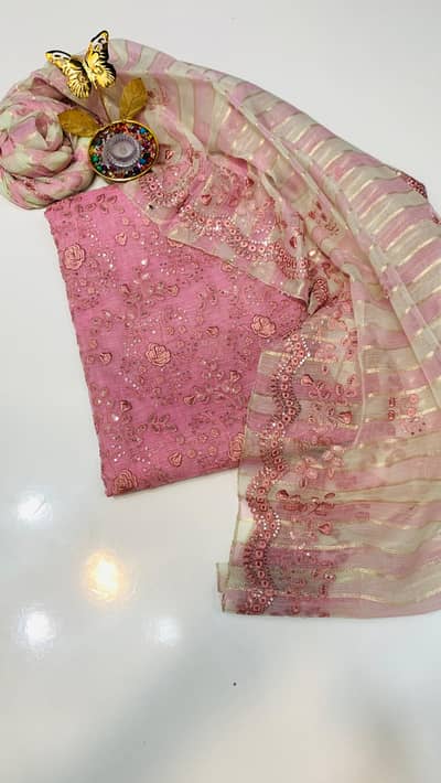 Winter Unstitched Suits | Printed Khaddar | Marina , Zari Edge