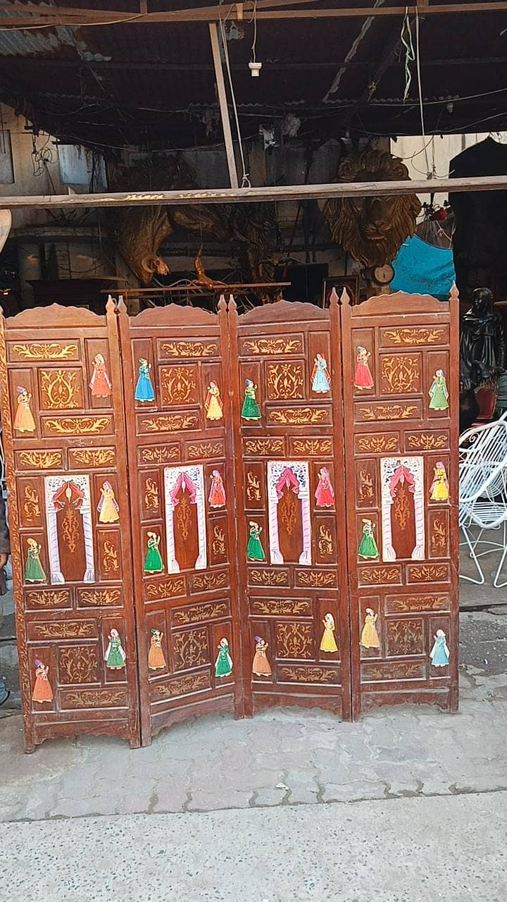 wooden solid partition divider screen sheesham solid separato 6