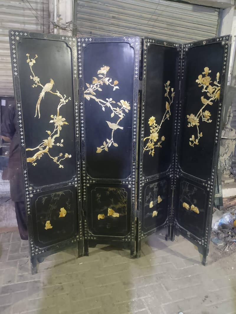 wooden solid partition divider screen sheesham solid separato 8
