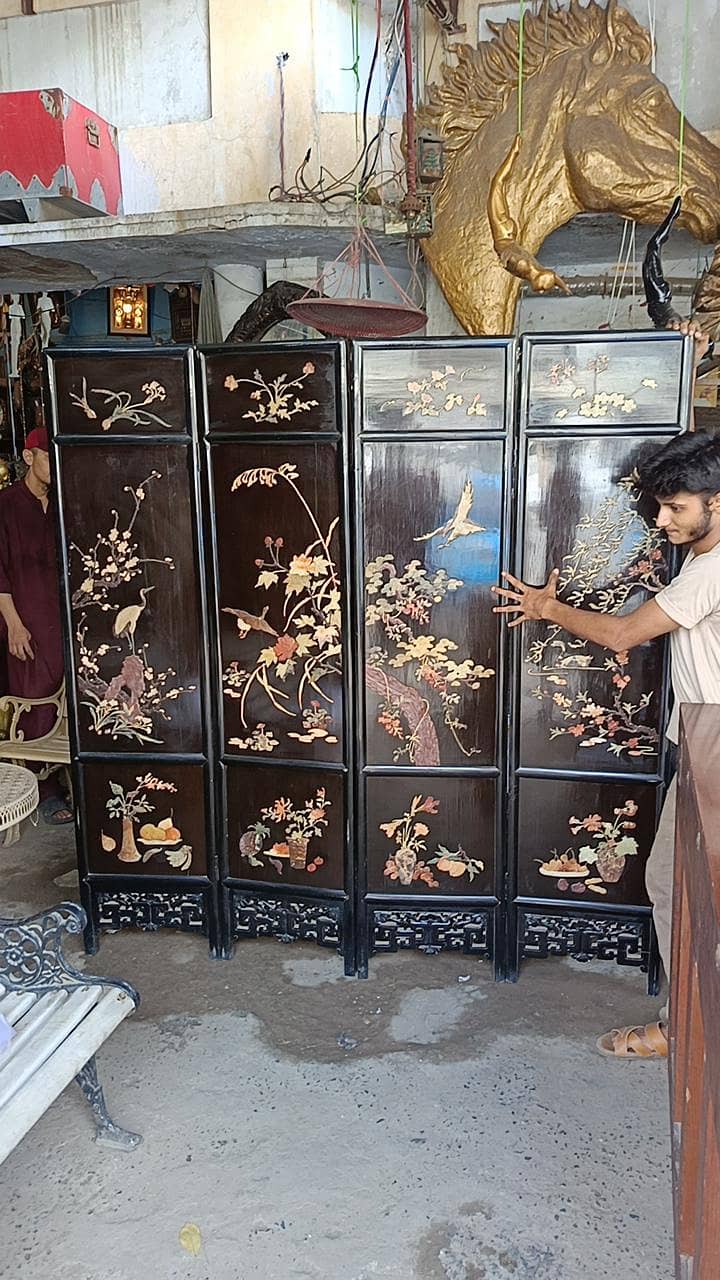 wooden solid partition divider screen sheesham solid separato 9