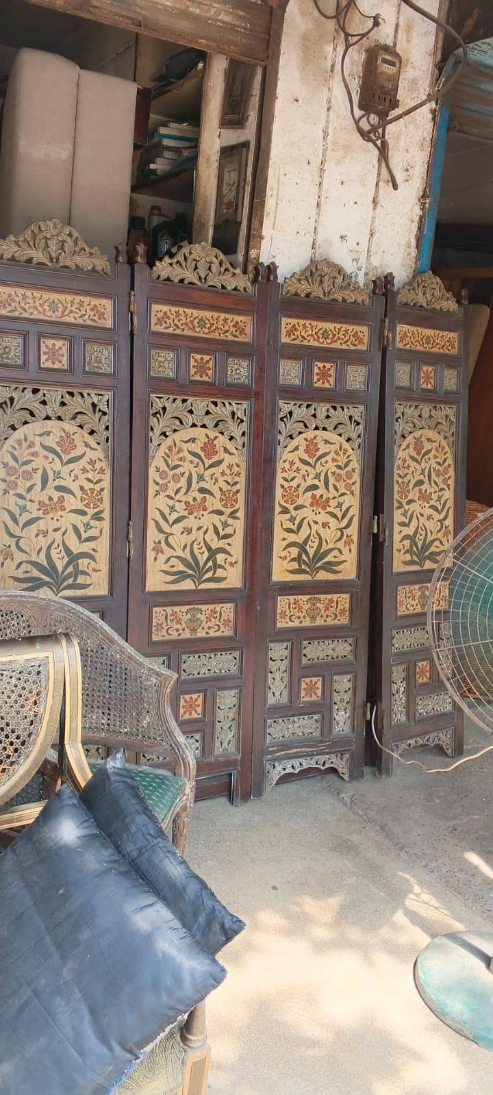 wooden solid partition divider screen sheesham solid separato 11