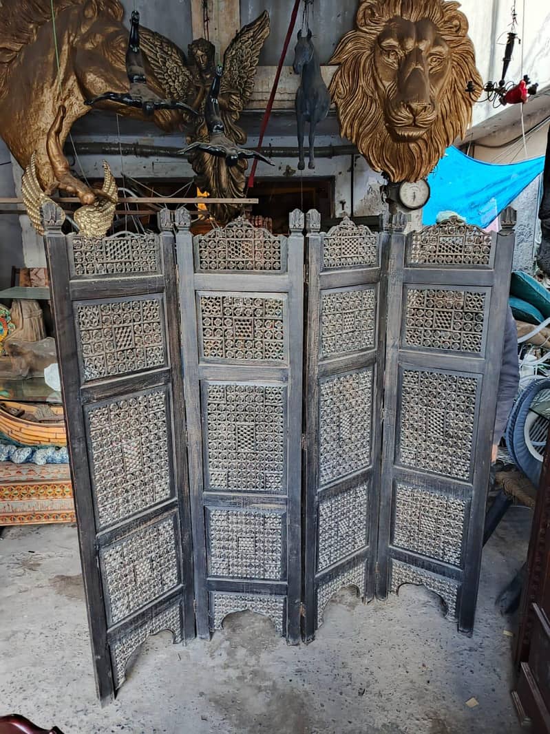 wooden solid partition divider screen sheesham solid separato 12