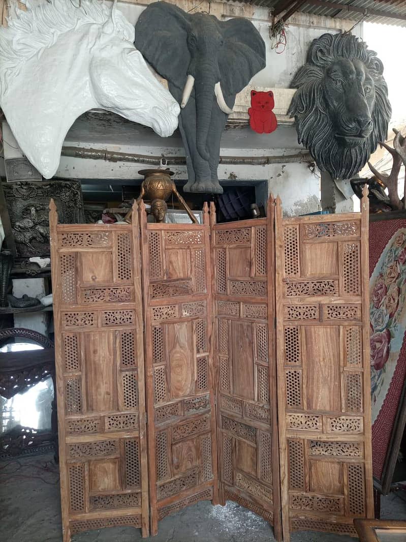 wooden solid partition divider screen sheesham solid separato 14