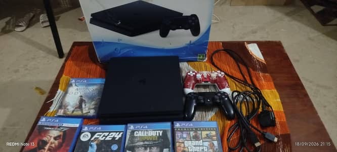 Ps4 slim 1tb import from Saudia Arab all things original.