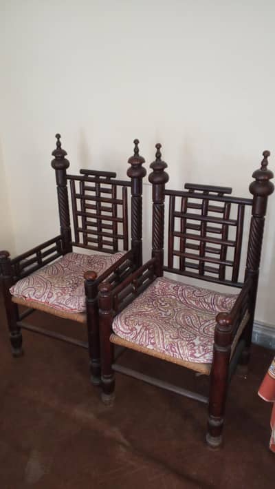 Traditional Wooden Chairs – Set of 2
