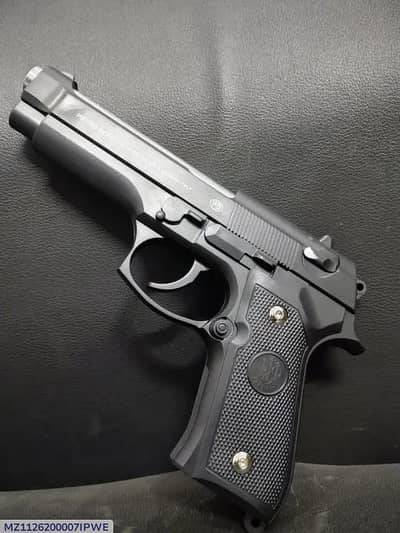 Black plastic toy gun for kids safe play