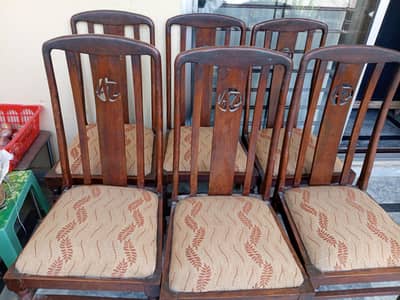 dining tables with,6 chirs for sale in Lahore good condition