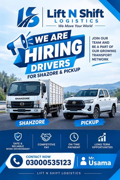 Driver needed for Shahzore