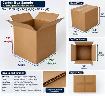 Premium Corrugated Carton Boxes | Packing & Moving Boxes