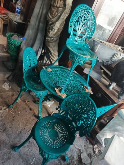 garden set imported used new lawn chairs metal rare