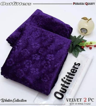Women 2 piece velvet unstich