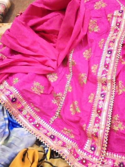 kalyon wali frok with Ara pajama dupatta