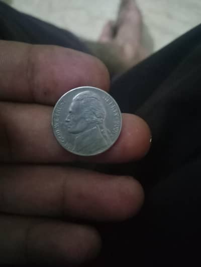 Jefferson Nickel coin 2001 p
