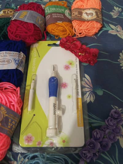 punching needle kit for sale with 5wool roll