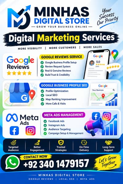 GMB SEO || REVIEWS SELLING || META ADS
