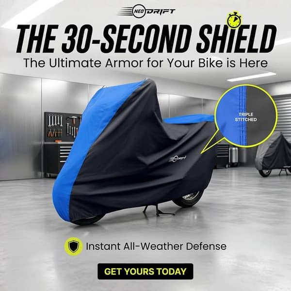 Universal Water and Scratch Proof Full Bike Top Cover for All Bikes / Motorcycle Multicolor