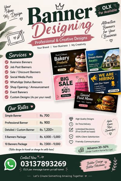 Professional Banner Designing Services | Attractive & Creative Designs
