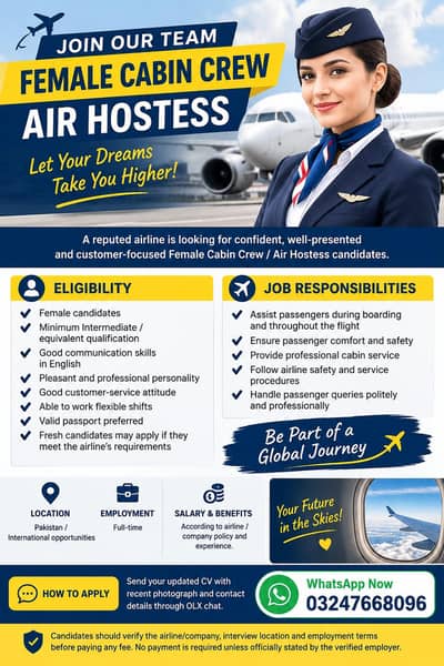 female airhostess required