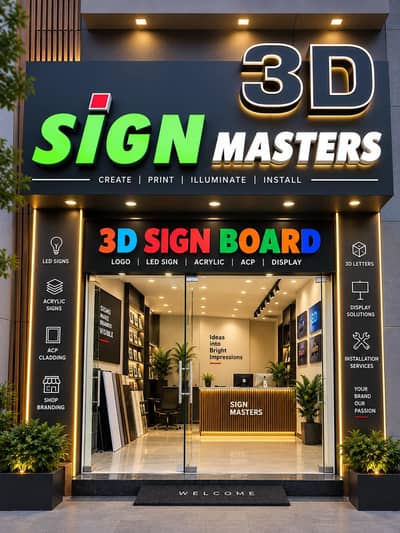 Faisalabad 3D Sign Boards Experts / Sign Masters