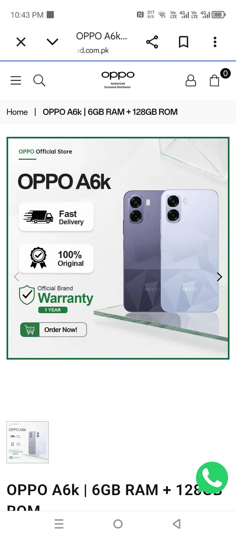 OPPO A6k 0
